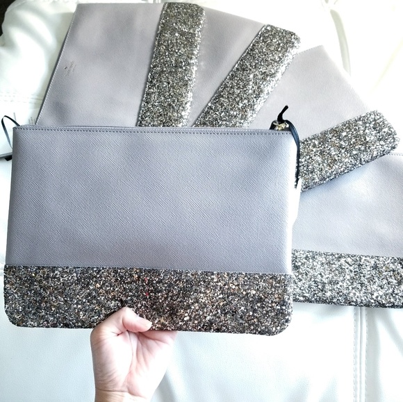 🔥LAST1🔥NWT KATE SPADE GRETA COURT GLITTER CLUTCH - Picture 2 of 8